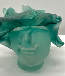 lot 25 image: Unique Abstract Art Glass Head Figurine by Fellerman and Raabe