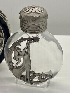 lot 26 image: Three Decorative Small Perfume Style Bottles