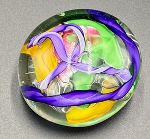 lot 27 image: Artist Created Beautiful Paperweight