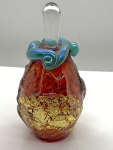 lot 167 image: Beautiful Art Glass Dabber  Perfume Bottle