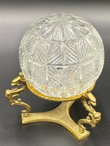 lot 47 image: Three Decorative Glass Spheres Handmade in Hungary