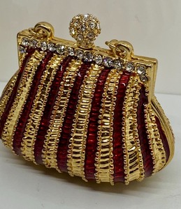lot 276 image: Bejeweled Handbag Trinket Box and Boot Dabber Bottle