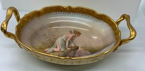 lot 265 image: Vintage Dish with Fairy Figurine Painting