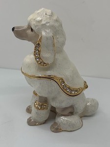 lot 261 image: Bejeweled Poodle Trinket Box