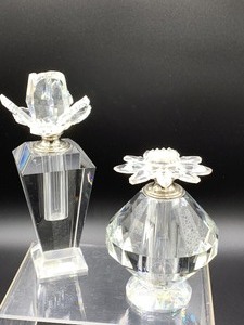 lot 186 image: Two Beautiful Crystal Perfume Bottles by Shannon Crystal