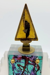lot 65 image: Artist Designed Lucite Perfume Bottle
