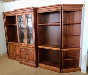 lot 211 image: Large Wooden Wall Unit