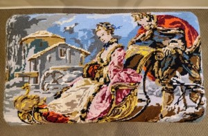 lot 231 image: Needlepoint Stool