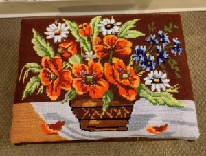 lot 233 image: Needlepoint Footstool