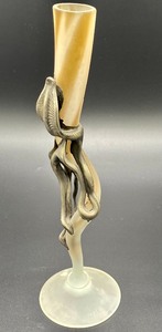 lot 299 image: Art Glass Vase with Silver Accents