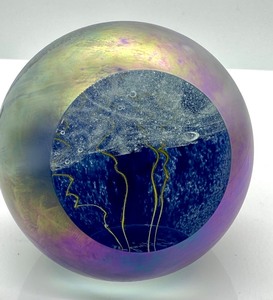 lot 298 image: Stunning Glass Eye Studio Lightning Strike Paperweight