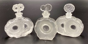 lot 248 image: Three Amazing Lalique Anemone Perfume Bottles