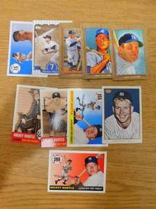 lot 107 image: (10) Mickey Mantle Cards HOFer LK