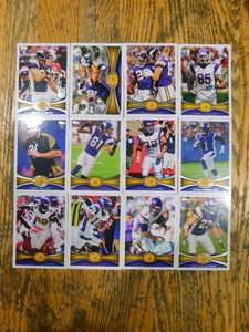 lot 60 image: 2012 Topps Football Vikings Team Set