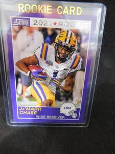 lot 68 image: 2021 Score Chronicles Football JaMarr Chase Rookie #62
