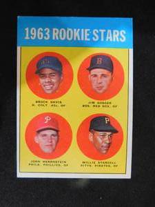 lot 7 image: 1963 Topps Rookie Stars Willie Stargell Rookie Card #553 HOFer LK