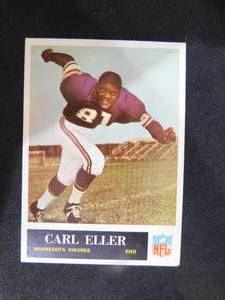 lot 12 image: 1965 Philadelphia Carl Eller Rookie Card #105 HOFer LK
