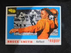 lot 13 image: 1955 Topps All American Bruce Smith #19 Minnesota Gophers