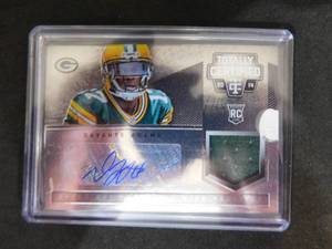 lot 14 image: 2014 Totally Certified Davante Adams Rookie Autograph Jersey #172