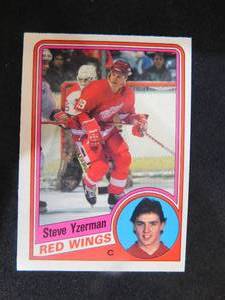 lot 28 image: 1984-85 O-PEE-CHEE Steve Yzerman Rookie Card #67 HOFer LK
