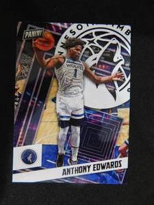 lot 32 image: 2020 Panini Player Of The Day Anthony Edwards Rookie Card #92