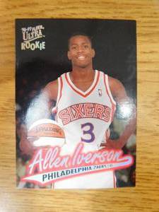 lot 35 image: 1996-97 Fleer Ultra Allen Iverson Rookie Card #82 LK