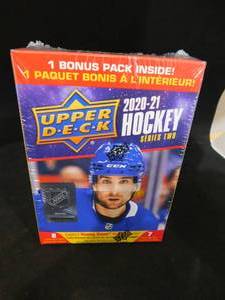 lot 42 image: 2020-21 Upper Deck Series 2 Blaster Box Sealed Kirill Kaprizov Rookie
