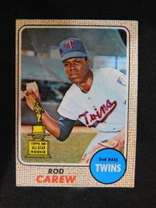 lot 48 image: 1968 Topps All Star Rookie Rod Carew #80 HOfer LK