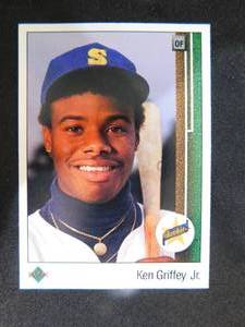 lot 50 image: 1989 Upper Deck Ken Griffey Jr. Rookie Card #1 HOFer LK