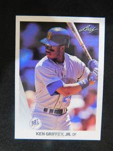 lot 71 image: 1990 Leaf Ken Griffey Jr. #245 1st Leaf Card HOFer LK