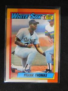 lot 72 image: 1990 Topps Frank Thomas Rookie Card #414 HOFer LK