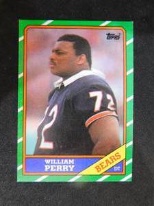 lot 88 image: 1986 Topps William Perry Rookie Card #20 LK