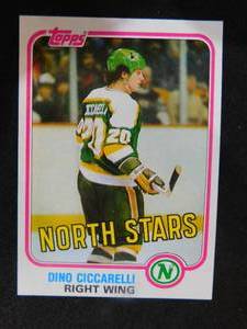 lot 93 image: 1981-82 Topps Dino Ciccarelli Rookie Card #105 LK