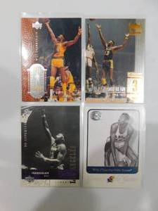 lot 131 image: (4) Wilt The Stilt Chamberlain Cards HOFer LK