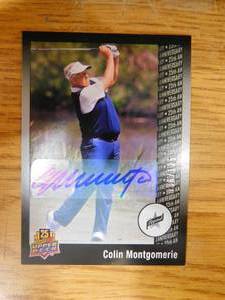 lot 137 image: 2014 Upper Deck 25th Autograph Colin Montgomerie Serial #036125 LK