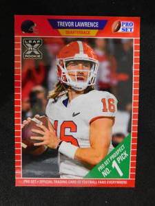 lot 145 image: 2021 Leaf 1989 Pro Set Trevor Lawrence Rookie Card #PS1 LK