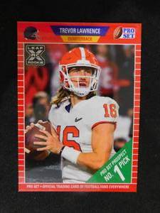lot 149 image: 2021 Leaf 1989 Pro Set Trevor Lawrence Rookie Card #PS1
