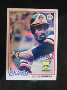 lot 158 image: 1978 Topps Eddie Murray Rookie Card #36 LK