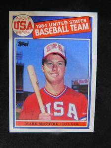 lot 160 image: 1985 Topps Mark McGwire Rookie Card #401 LK