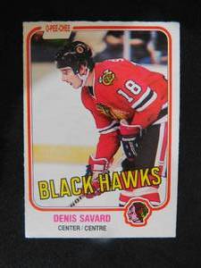 lot 163 image: 1981-82 O-PEE-CHEE Denis Savard Rookie Card #63