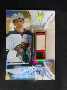 lot 170 image: 2016-17 Upper Deck SPX Joel Eriksson Ek Autograph Patch Rookie Card Serial #7799 LK