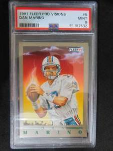 lot 173 image: PSA 9 1991 Fleer Pro Visions Dan Marino #5 HOFer LK