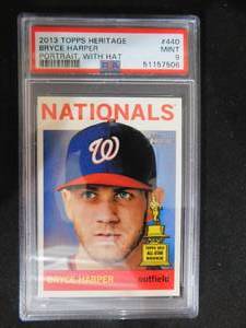 lot 174 image: PSA 9 2013 Topps Heritage Bryce Harper All Star Rookie #440