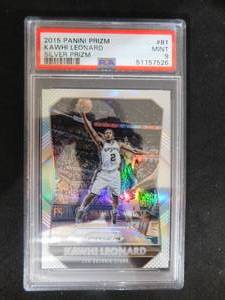 lot 175 image: PSA 9 2015 Panini Prizm Silver Kawhi Leonard #81 LK