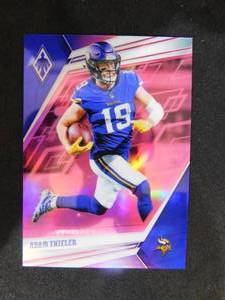 lot 179 image: 2019 Panini Phoenix Pink Refractor Adam Thielen #74 Serial #140199 LK