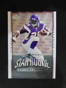 lot 182 image: 2007 Upper Deck Adrian Peterson Rookie Card #279 LK