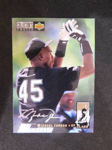 lot 186 image: 1994 Upper Deck Collectors Choice Silver Signature Michael Jordan Rookie Card #661 LK
