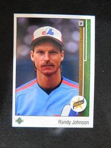lot 192 image: 1989 Upper Deck Randy Johnson Rookie Card #25 HOFer LK