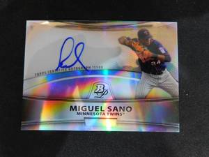 lot 193 image: 2010 Bowman Platinum Autograph Miguel Sano Rookie Card LK
