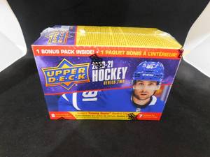 lot 195 image: 2020-21 Upper Deck Series 2 Blaster Box Sealed Kirill Kaprizov Rookie Card LK